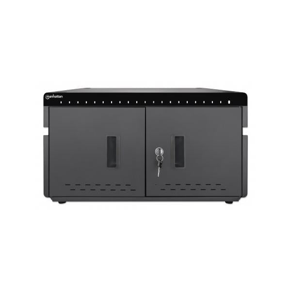 Manhattan 715959 portable device management cart& cabinet Armadio per la gestione dei dispositivi portatili Nero (CHARGING CABINET [X20] - 360W-USB-C PORTS 3A/18W PER PORT)