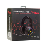CUFFIA ITEK GAMING "H430" 7.1 VIRTUAL CON BRO, 7 COLORI LED,2x3, MIC.,CONTROLLO VOLUME, 2x3MM E USB CON ADATTATORE - ITHGH430