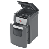 REXEL OPTIMUM DISTRUGGIDOCUMENTI AUTOMATICO A FRAMMENTI 44 LT 150 FOGLI NERO GRIGIO