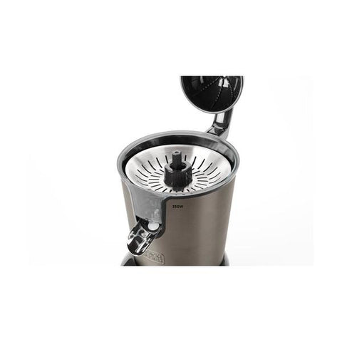 Black & Decker BXCJ350E Centrifuga spremiagrumi 350 W Nero, Acciaio inossidabile