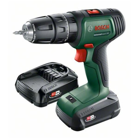 Bosch UniversalImpact 18V 1450 Giri/min Senza chiave 1,3 kg Nero, Verde, Rosso