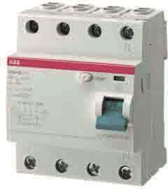 ABB STOTZ-KONTAKT FI-Schutzschalter 4p,Tipo F, 63A, 30mA F204F-63/0 (2CSF204325R1630)