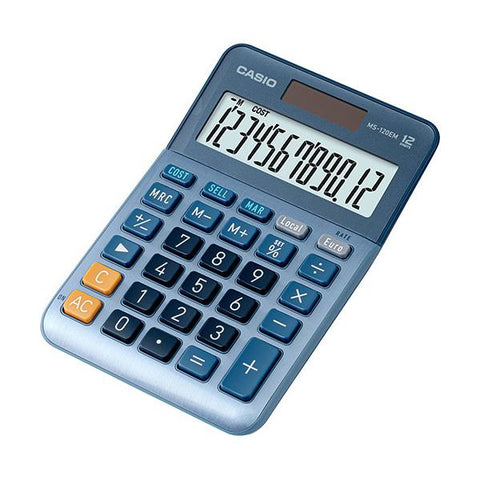 CASIO MS-120EM CALCOLATRICE DA TAVOLO 12 CIFRE BLU