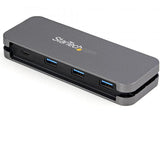 STARTECH HUB USB-C A 4 PORTE 3xUSB A 3.0 E 1xUSB-C GRIGIO NERO