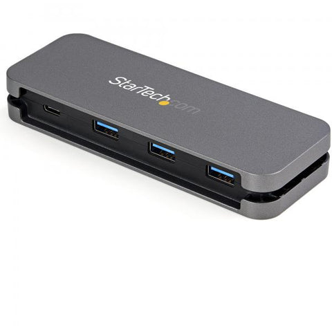 STARTECH HUB USB-C A 4 PORTE 3xUSB A 3.0 E 1xUSB-C GRIGIO NERO