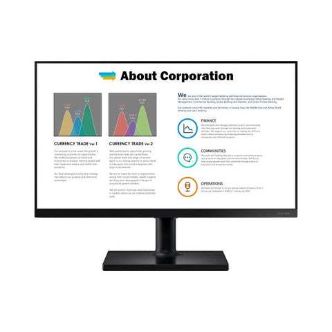 Samsung LF22T450FQR Monitor PC 55,9 cm [22] 1920 x 1080 Pixel Full HD Nero (F22T450FQU 21.5IN FHD 75HZ 5MS IPS 16:9 2XHDMI/DP)