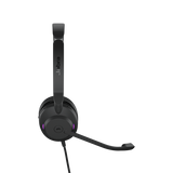 Jabra Evolve2 30, MS Stereo Auricolare Cablato A Padiglione Ufficio USB tipo-C Nero