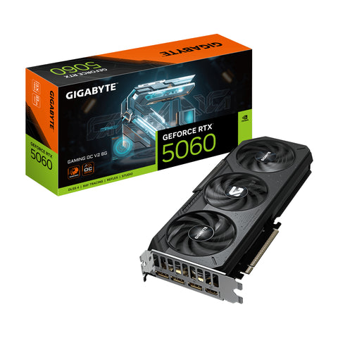 Gigabyte GeForce RTX 5060 GAMING OC V2 8G GDDR7 / 128-bit 8GB / 28000 MHz / 3840 CUDA Cores / PCI-E 5.0, 3x DP, 1x HDMI (GV-N5060GAMING OCV2-8GD)