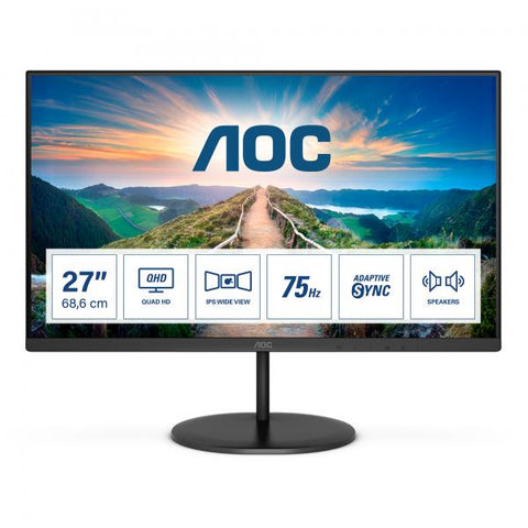 AOC V4 Q27V4EA LED display 68,6 cm [27] 2560 x 1440 Pixel 2K Ultra HD Nero (AOC Q27V4EA - WLED 27 IPS 4ms)