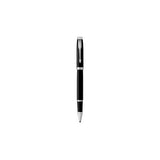 PARKER IM PENNA ROLLER PUNTA F CORPO NERO OPACO FINITURE CROMATE INCHIOSTRO NERO CONFEZIONE REGALO
