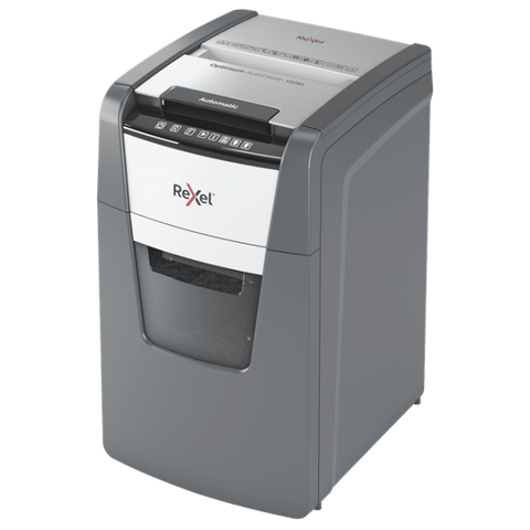 REXEL OPTIMUM AUTOFEED+ 150M DISTRUGGIDOCUMENTI A FRAMMENTO CESTINO 44 LT CAPACITA' 150 FOGLI