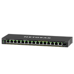 NETGEAR GS316EP-100PES switch di rete Gestito Gigabit Ethernet [10/100/1000] Supporto Power over Ethernet [PoE] Nero (Netgear 16Port Switch 10/100/1000 GS316EP)
