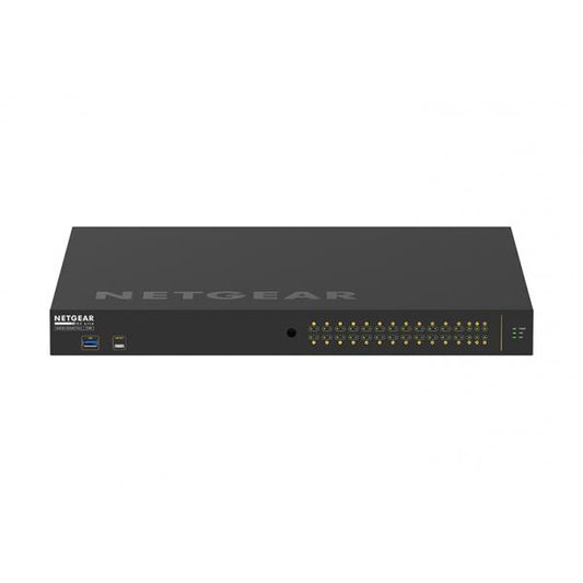 NETGEAR M4250-26G4XF-PoE+ Gestito L2/L3 Gigabit Ethernet [10/100/1000] Supporto Power over Ethernet [PoE] 1U Nero (NETGEAR AV GSM4230PX-100EUS M4250-26G4XF-PoE+ Managed Switch 480W Budget 4 SFP+ AVB)