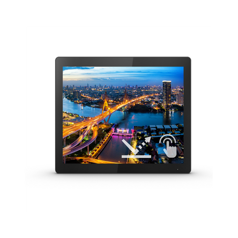 Monitor Philips B Line 172B1TFL/00 para PC, 43,2 cm [17], 1280 x 1024 píxeles, pantalla táctil LED, color negro (17 172B1TFL/00 Monitor táctil - Monitor táctil negro de 17 pulgadas, SXGA, VGA, DVI-D, DisplayPort, USB y