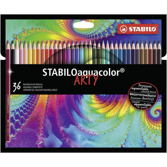 STABILO ARTY AQUACOLOR PASTELLI ACQUARELLABILI COLORI ASSORTITI CONF 36 Pz.