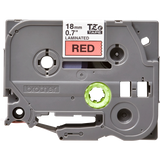 BROTHER TZ-441 NASTRO IN POLIESTERE 18MMx8MT COLORE ROSSO STAMPA NERO