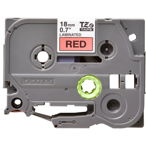 BROTHER TZ-441 NASTRO IN POLIESTERE 18MMx8MT COLORE ROSSO STAMPA NERO