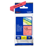 BROTHER TZ-441 NASTRO IN POLIESTERE 18MMx8MT COLORE ROSSO STAMPA NERO