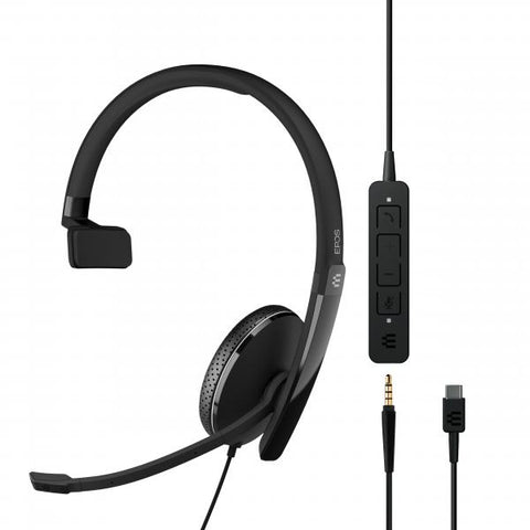 EPOS SENNHEISER ADAPT 135 USB-C II Auricolare Cablato A Padiglione Ufficio USB tipo-C Nero