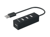 EQUIP HUB 4 PORTE USB-A 2.0 480 Mbps AUTOALIMENTATO NERO