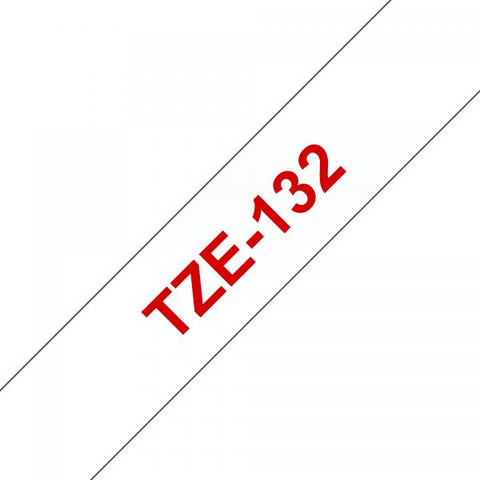 BROTHER TZE132 NASTRO TZ ROSSO / TRASP