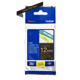 BROTHER TZE334 NASTRO PER STAMPANTI TRASFERIMENTO TERMICO 12MMx8MT COLORE NERO STAMPA ORO