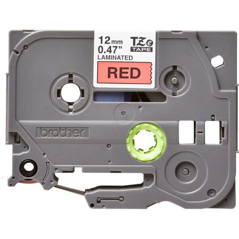 BROTHER TZE431 NASTRO LAMINATO 12MM X 8MT COLORE ROSSO STAMPA NERO