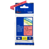 BROTHER TZE431 NASTRO LAMINATO 12MM X 8MT COLORE ROSSO STAMPA NERO