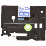 BROTHER TZE535 NASTRO LAMINATO 12MMx8MT COLORE BLU STAMPA BIANCO