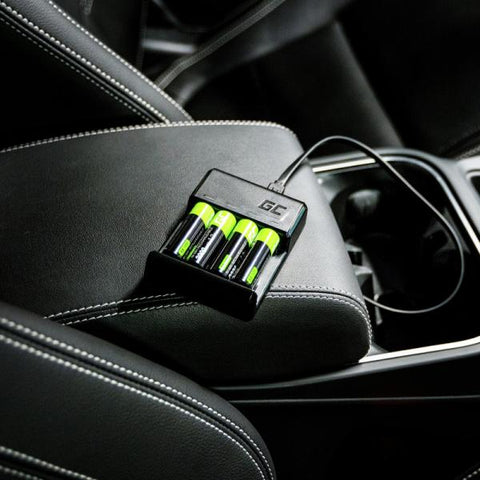 GREEN CELL VITALCHARGER CARICABATTERIE UNIVERSALE NIMH MINISTILO AAA STILO AA BLACK