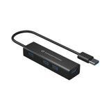 HUB USB 3.0 4 PORTE BK 4*USB A + ADATT.USB C (ALLUMINIO)