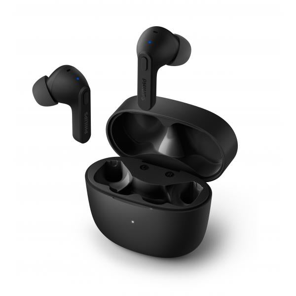 PHILIPS 2000 SERIES EAR PODS AURICOLARI BLUETOOTH CON BASE DI RICARICA WIRELESS IPX4 NERO