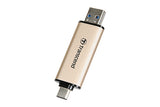TRANSCEND FETFLASH CHIAVETTA USB-A USB-C 256GB USB3.2 TLC HIGH SPEED ROSE GOLD