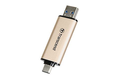 TRANSCEND FETFLASH CHIAVETTA USB-A USB-C 256GB USB3.2 TLC HIGH SPEED ROSE GOLD