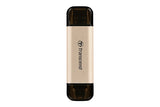 TRANSCEND FETFLASH CHIAVETTA USB-A USB-C 256GB USB3.2 TLC HIGH SPEED ROSE GOLD