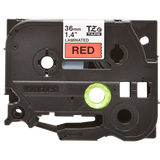 BROTHER TZE-461 NASTRO ETICHETTA TERMICA 36MMx8MT COLORE ROSSO STAMPA NERO
