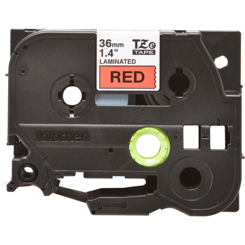 BROTHER TZE-461 NASTRO ETICHETTA TERMICA 36MMx8MT COLORE ROSSO STAMPA NERO