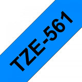 BROTHER TZE561 NASTRO LAMINATO 36MM X 8MT COLORE BLU STAMPA BLACK