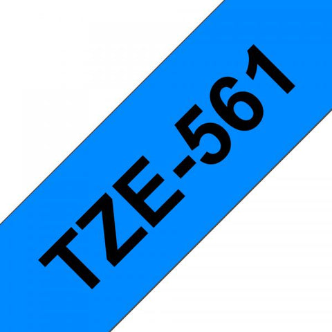 BROTHER TZE561 NASTRO LAMINATO 36MM X 8MT COLORE BLU STAMPA BLACK