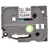 BROTHER TZE151 NASTRO 24MM TRASPARENTE STAMPA NERO