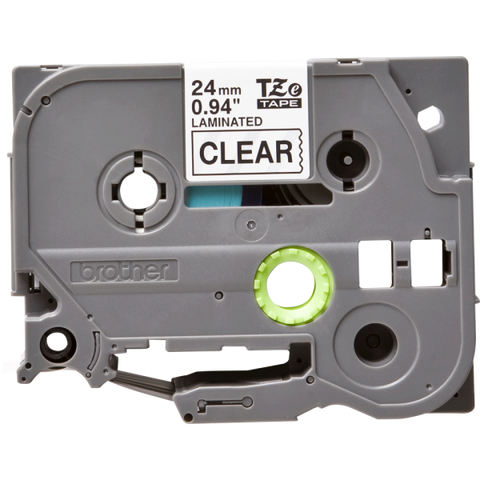 BROTHER TZE151 NASTRO 24MM TRASPARENTE STAMPA NERO