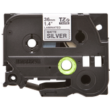 BROTHER TZ-M961 NASTRO 36MM X 8MT COLORE ARGENTO OPACO STAMPA NERO (TZEM961)