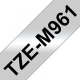 BROTHER TZ-M961 NASTRO 36MM X 8MT COLORE ARGENTO OPACO STAMPA NERO (TZEM961)