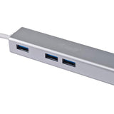 CONCEPTRONIC EQUIP HUB USB-C TO 3PORTE USB-A 3.0 1xPORTA LAN GIGABIT ETHERNET ARGENTO