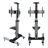 Deltaco ARM-0450 Supporti a parete per TV 177,8 cm [70] Pavimento Nero (DELTACO Office - vogn med hjul)
