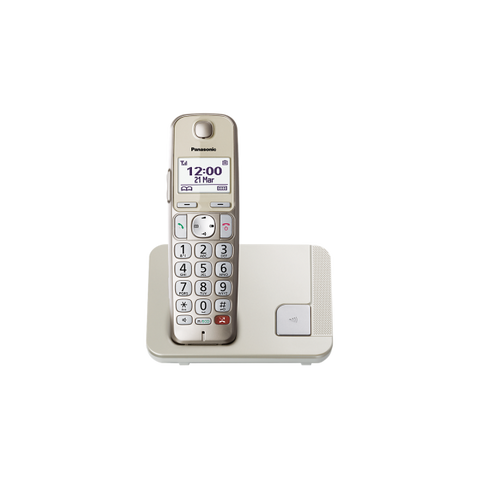 Panasonic KX-TGE250 Telefono DECT Identificatore di chiamata Champagne, Oro