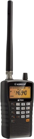 Albrecht AE 75H Funkscanner - 300 Speicher, Close Call, 7 Service-Bnder, NiMH Akkus (27075)