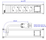 Bachmann Steckdosenleiste 3xCEE7/3 1xCM 0, 2m 916.703 (916.703)