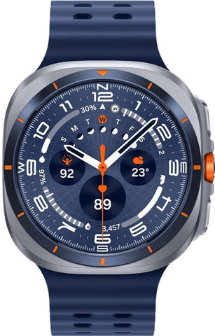 Samsung Galaxy Watch Ultra - 47 mm - Titanium Blue - intelligente Uhr mit Marineband - Gummi - Blau - Bandgre: S/M/L - Anzeige 3.73 cm (1.5") (SM-L705FZB2DBT)