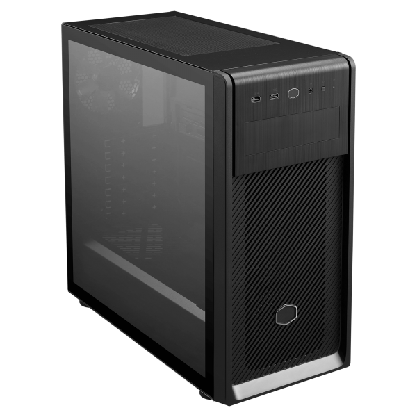 COOLER MASTER E500-KG5N-S00 ELITE CASE MIDI TOWER M-ITX/M-ATX/ATX PANNELLO LATERALE IN VETRO TEMPERATO 2XUSB3.2 1X120MM-FAN BLACK